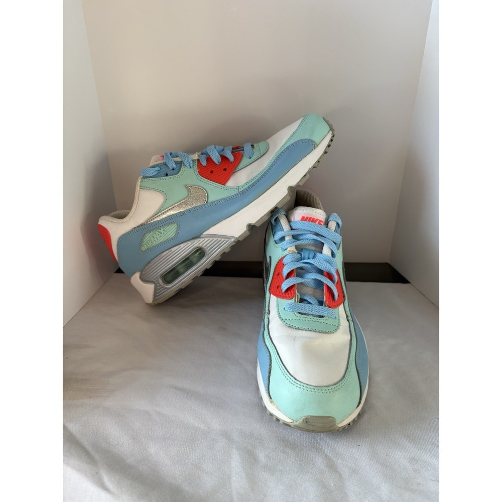 Nike Air Max 90 Artisan Teal Low Rise Running Shoes Size 7Y